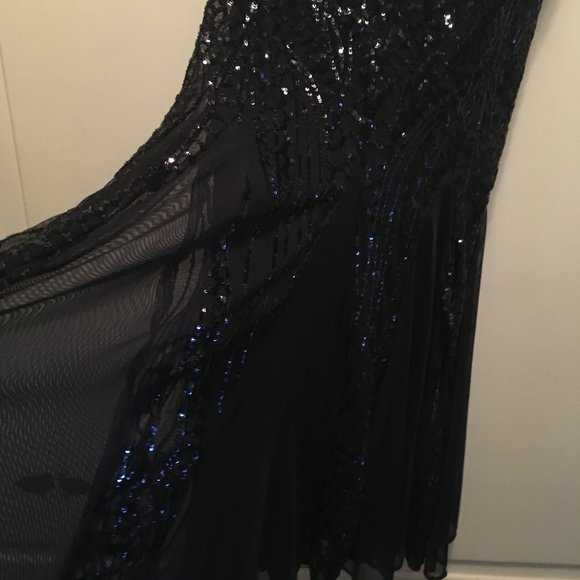 R&M Richards Sequin Godet Mother of the Bride Gown - Picture 7 of 13